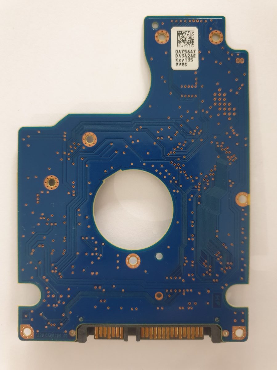 HTS543232A7A384, PN: 0A79636, MLC: DA3734, 0A75647 DA3424E, 0A90269, Hitachi Sata 2.5" PCB PCB