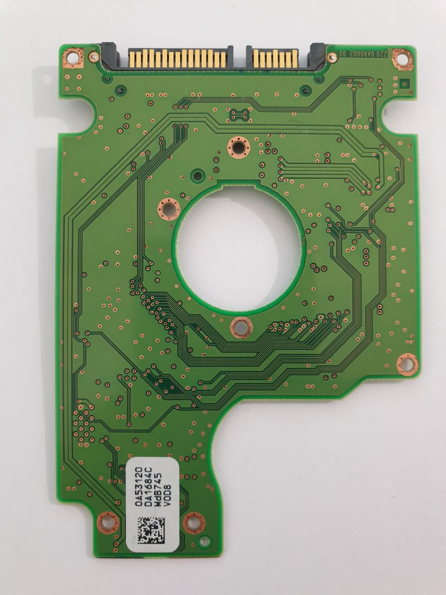 HTS542512K9SA00, PN: 0A54913, MLC: DA2153, 0A53120 DA1684C, 0A90002, Hitachi Sata 2.5" PCB PCB