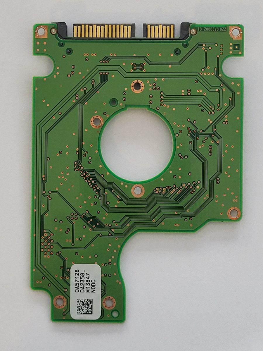 HTS543225L9A300, PN: 0A57285, MLC: DA2352, 0A57128 DA2358_, 0A90002, Hitachi Sata 2.5" PCB PCB