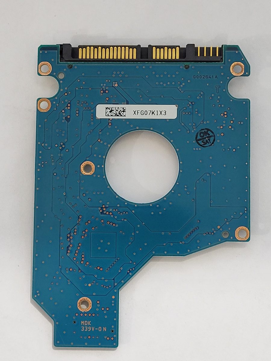 MK5065GSX, HDD2H82 C SL01 B, FW: A0/GJ003A, PCB: G002641A, Toshiba Sata 2.5" PCB PCB