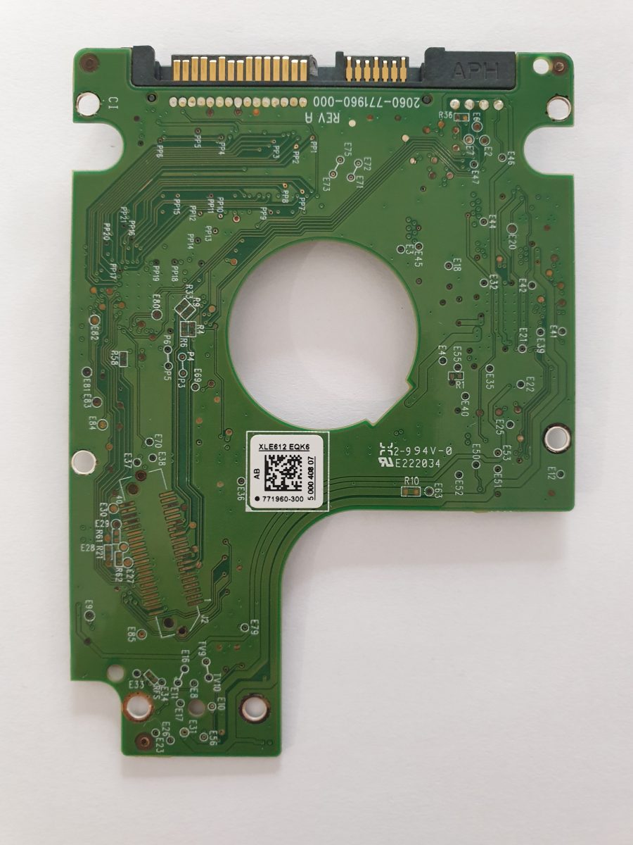 WD10JPVX-60JC2T0, 771960-300 AB, 2060-771960-000 REV A | WD 2,5" SATA PCB PCB
