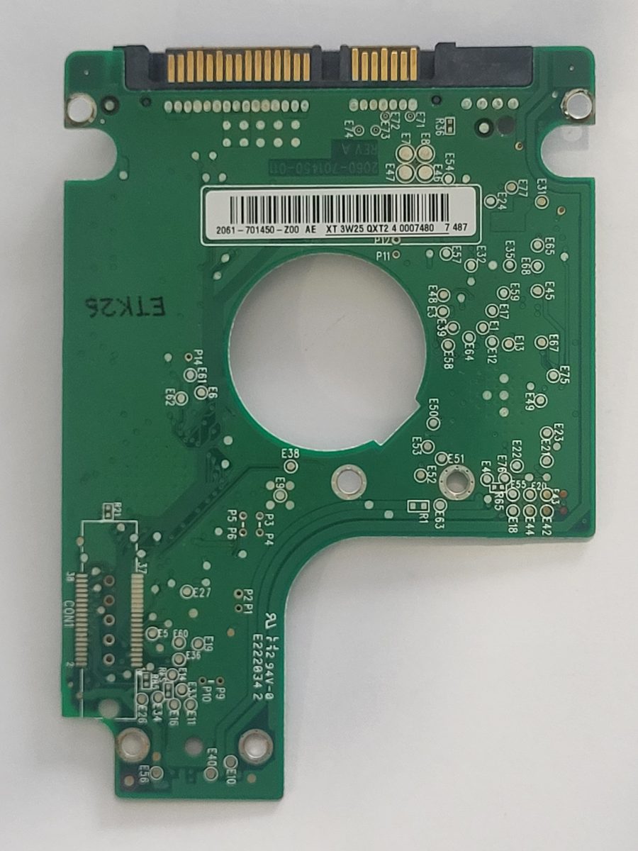 WD800BEVS-22RST0, 2061-701450-Z00 AE, 2060-701450-011 REV A | WD 2,5" SATA PCB PCB