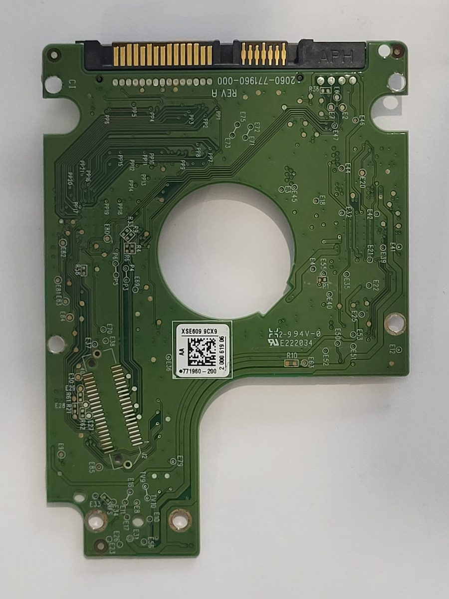 WD10JPVX-22JC3T0, 771900-200 AA, 2060-771900-000 REV A | WD 2,5" SATA PCB PCB