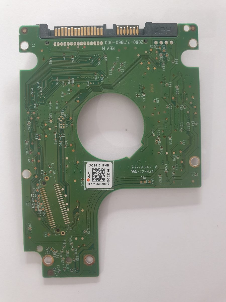 WD10JPVX-22JC3T0, 771960-300 AC, 2060-771960-000 REV A | WD 2,5" SATA PCB PCB