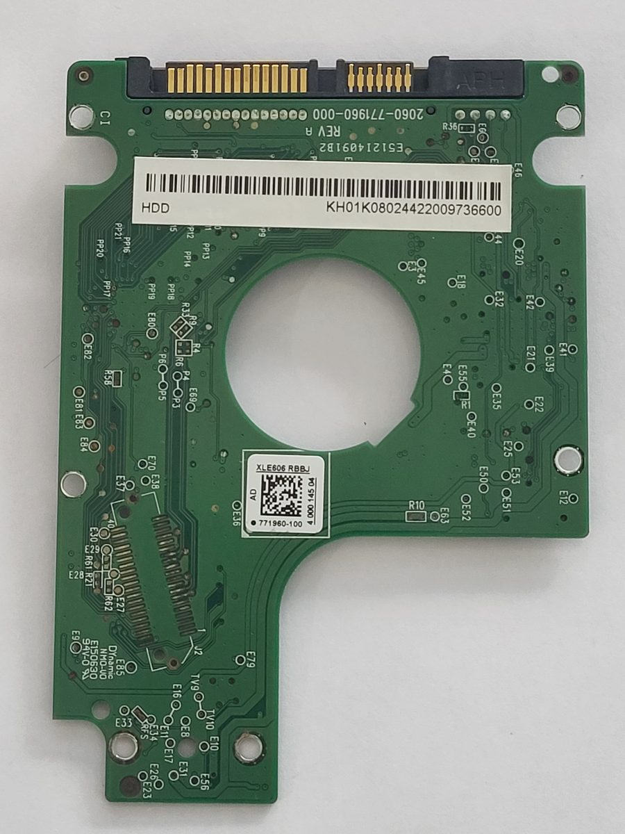 WD10JPVX-22JC3T0, 771960-100 AD, 2060-771960-000 REV A | WD 2,5" SATA PCB PCB