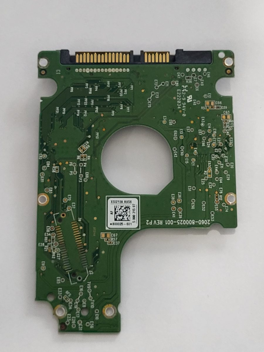 WD5000LPCX-24VHAT0, 800025-601 AF, 2060-800025-001 REV P2 | WD 2,5" SATA PCB PCB