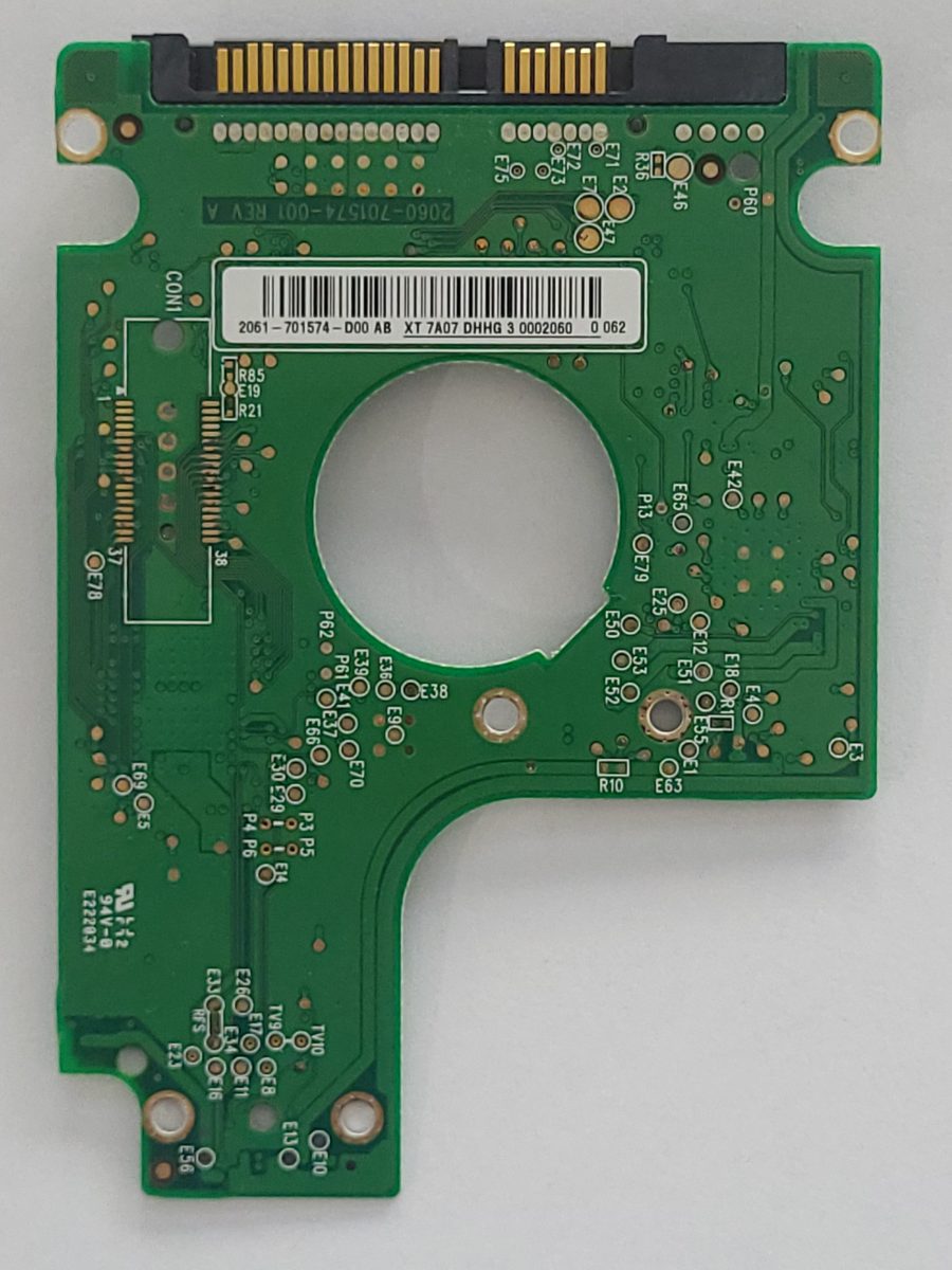 WD3200BEKT-60F3T1, 2061-701574-D00 AB, 2060-701574-001 REV A | WD 2,5" SATA PCB PCB
