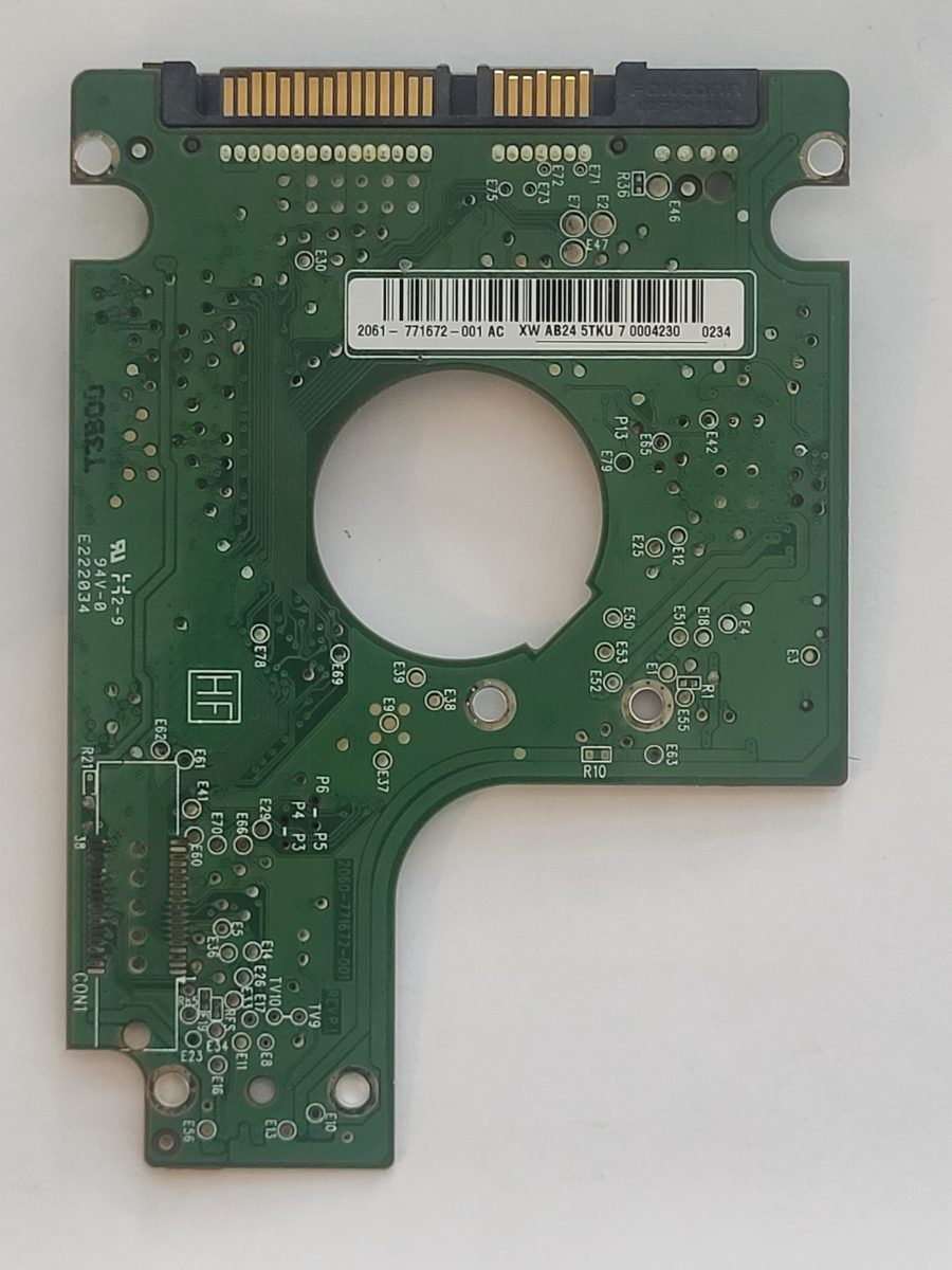 WD6400BEVT-60A0RT0, 2061-771672-001 AC, 2060-771672-001 REV P1 | WD 2,5" SATA PCB PCB