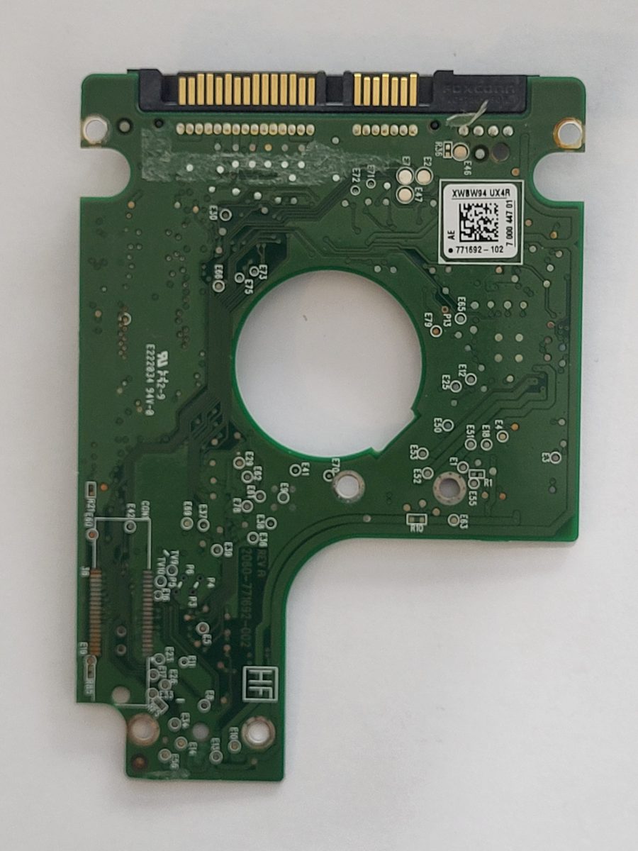 WD7500BPVT-60HXZT1, 771692-102 AE, 2060-771692-002 REV A | WD 2,5" SATA PCB PCB