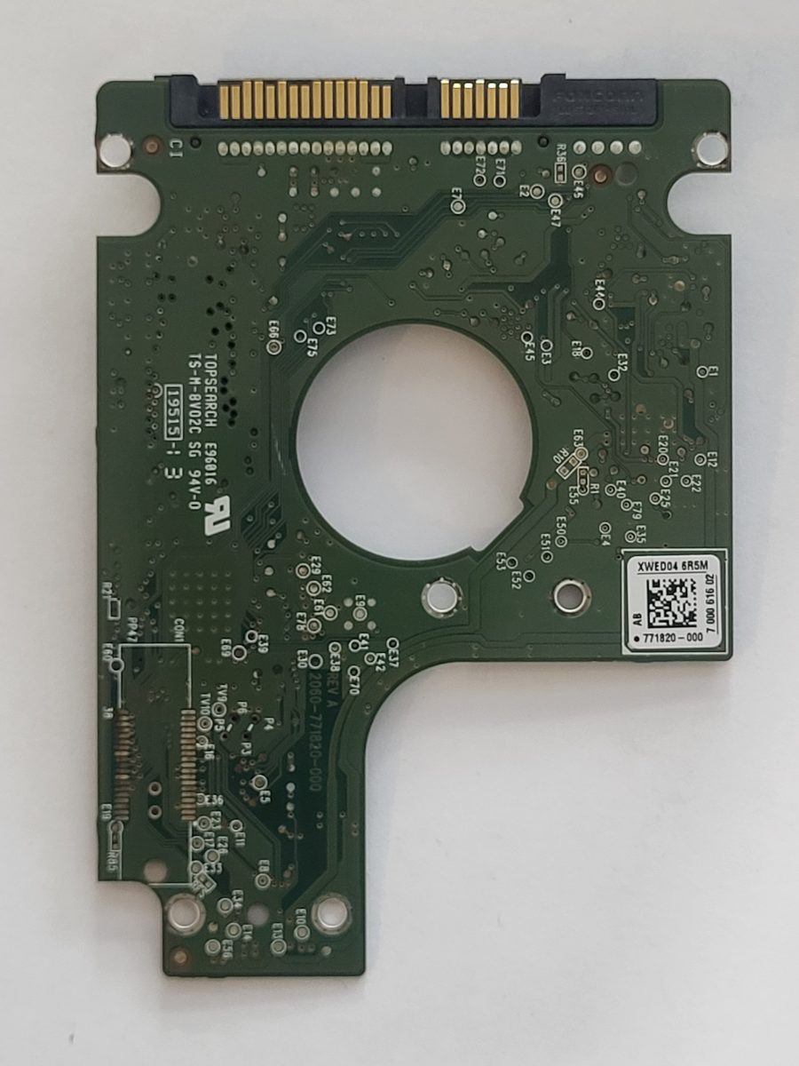 WD7500BPVT-22HXZT3, 771820-000 AB, 2060-771820-000 REV A | WD 2,5" SATA PCB PCB