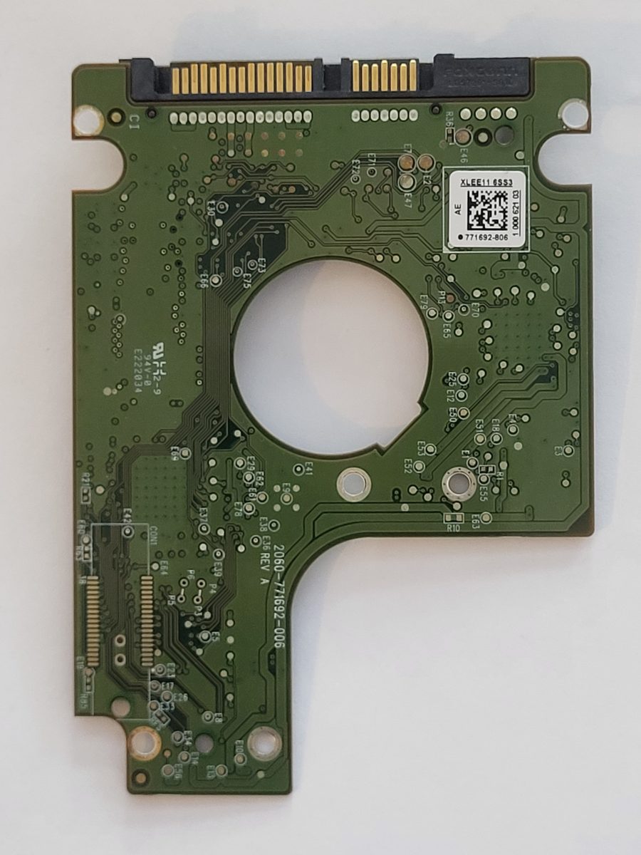 WD2500BEKT-75PVMT1, 771692-806 AE, 2060-771692-006 REV A | WD 2,5" SATA PCB PCB