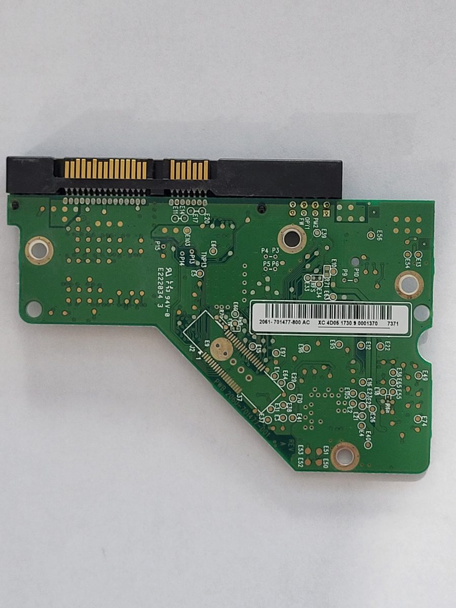 WD5000AAKS-41TMA0, 2061-701477-800 AC, 2060-701477-001 REV A | WD 3,5" SATA PCB PCB