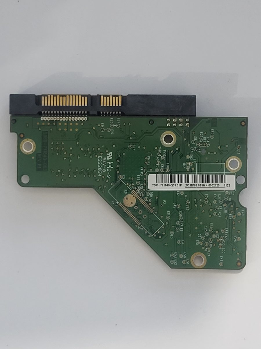 WD5000AADS-00S9B0, 2061-771640-Q03 01P, 2060-771640-003 REV P1 | WD 3,5" SATA PCB PCB
